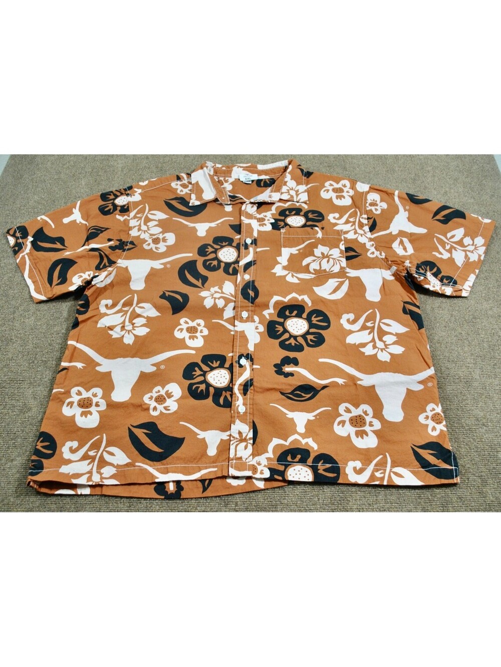 Texas Longhorns Wes And Willy NCAA Football Hawaiian Pattern Print Size 2X-Large